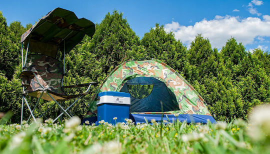 Cort De Camping Igloo Verde Pentru 4 Persoane 190x190x125cm