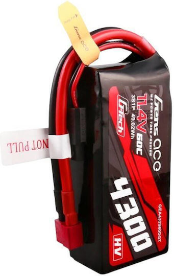 Gens Ace G-tech Μπαταρία Li-Po 11.4V 4300mAh 60C 3S T-Plug για Τηλεκατευθυνόμενο 2τμχ