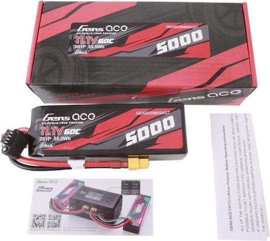 Gens Ace G-tech Μπαταρία Li-Po 11.1V 5000mAh 60C 3S XT60 για Τηλεκατευθυνόμενο