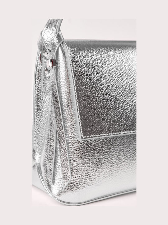 Cute Desire Leder Damentasche Schultertasche Silber