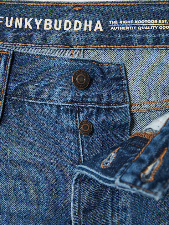 Funky Buddha Herrenshorts Jeans Blau