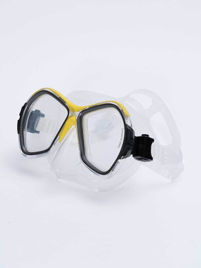 Salvas Mască de Scufundare cu Snorkel Galbenă