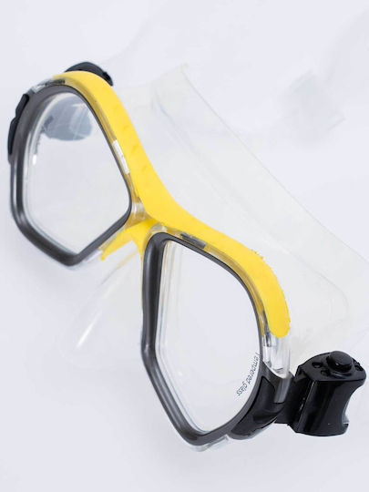 Salvas Mască de Scufundare cu Snorkel Galbenă