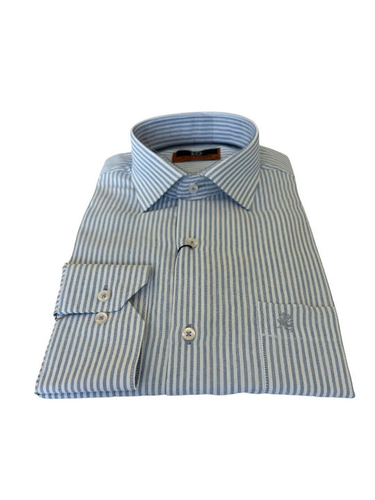 Poligianni Men's Shirt Long Sleeve Cotton Striped GALLERY