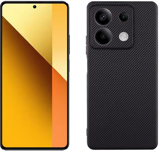 Volte-Tel Carbon Lift Back Cover Σιλικόνης Μαύρο (Redmi Note 13 5G)