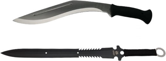 Kukri Schwarz in Hülle