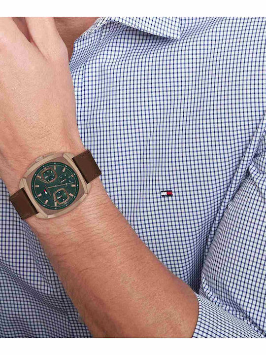 Tommy Hilfiger Apollo Ρολόι Μπαταρίας με Δερμάτινο Λουράκι Tommy Hilfiger Apollo Ρολόι Μπαταρίας με Δερμάτινο Λουράκι