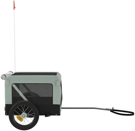 vidaXL Dog Carrying Gray Bicycle Trailer for 30kg Pets L120xW54.5xH53cm