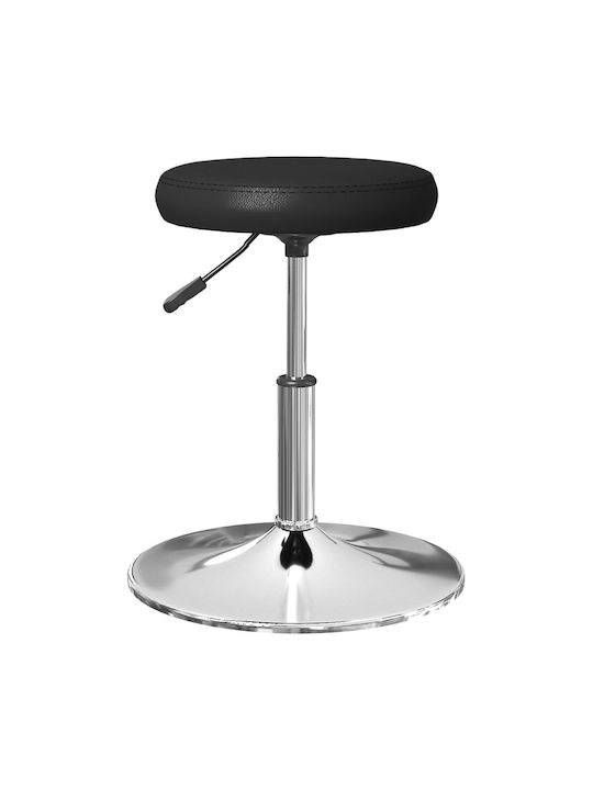 Stool For Kitchen with Adjustable Height Black 2pcs