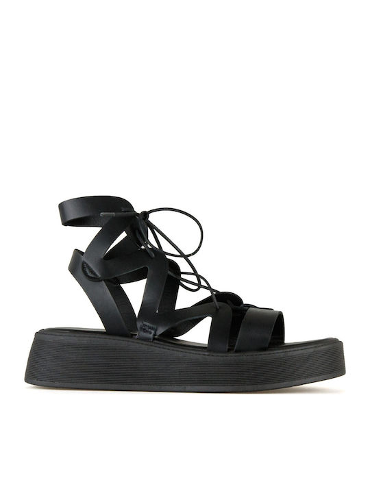 Women's Flat Sandals Flatforms in Black Color