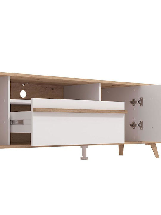 TV Stand Orleans White-White High Gloss M189xD40xH52cm