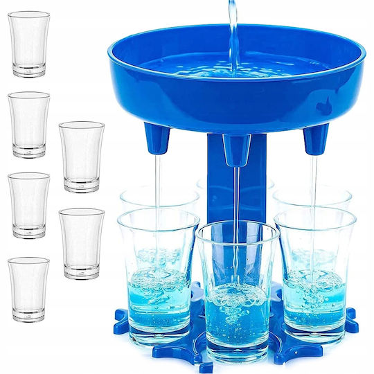 Pahare dozatoare de alcool Zola din plastic 13x11 cm albastru