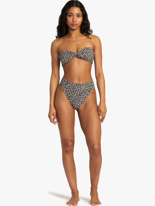 Fără bretele Top bikini Floral Maro