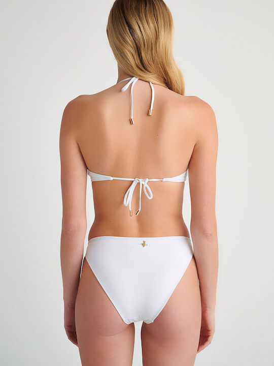 SugarFree Padded Triangle Bikini Top white