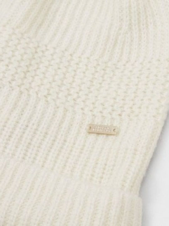 Armani Exchange Pom Pom Beanie Feminin Căciulă Tricotat în culoarea Alb