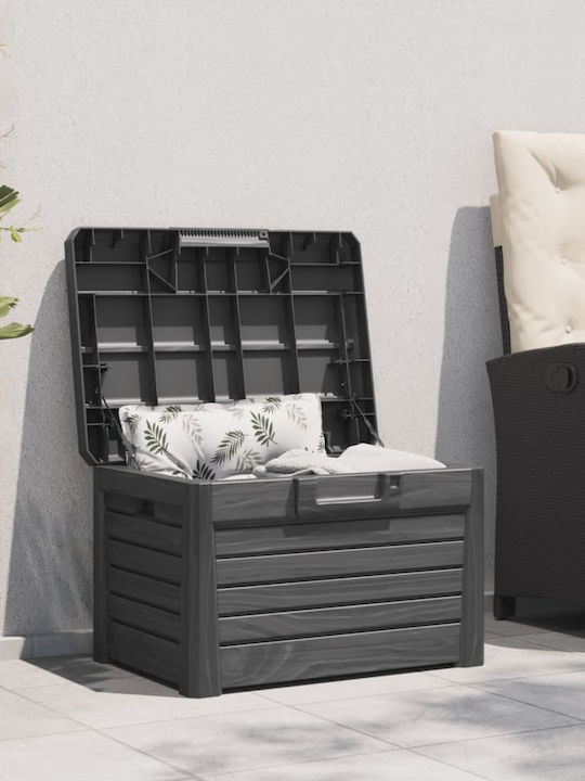 vidaXL Outdoor Storage Box 120lt Gray L73xW50.5xH46.5cm