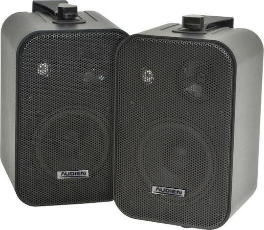Audien Παθητικά Επιτοίχια Ηχεία 30W (Ζεύγος) 20.8x12.3x13.8εκ. Μαύρα