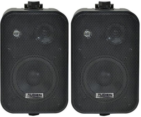 Audien Παθητικά Επιτοίχια Ηχεία 30W (Ζεύγος) 20.8x12.3x13.8εκ. Μαύρα