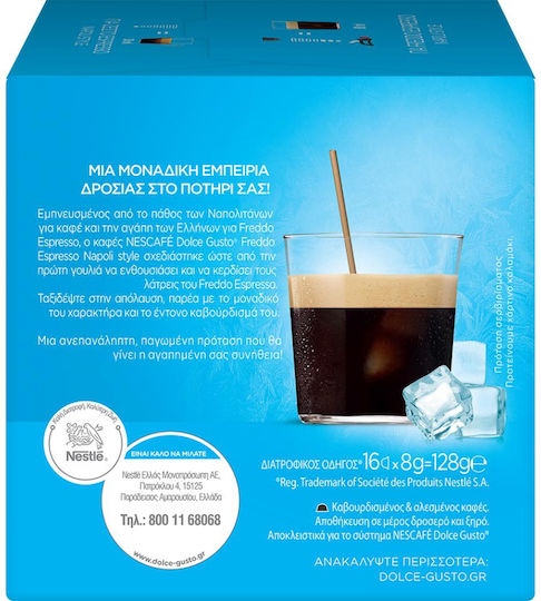 Nescafe Κάψουλες Espresso Freddo Συμβατές με Μηχανή Dolce Gusto 16caps