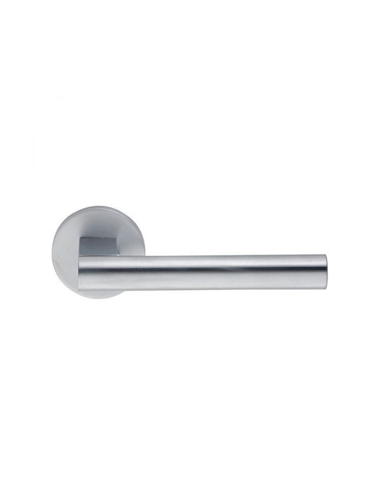 Door Handle Rosette 2181 Zogometal Nickel Matte Cylinder Lock Type Left Piece Rosette Escutcheon Zogometal Alloy