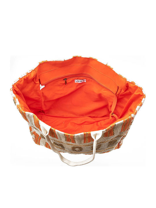 Verde Fabric Beach Bag Orange