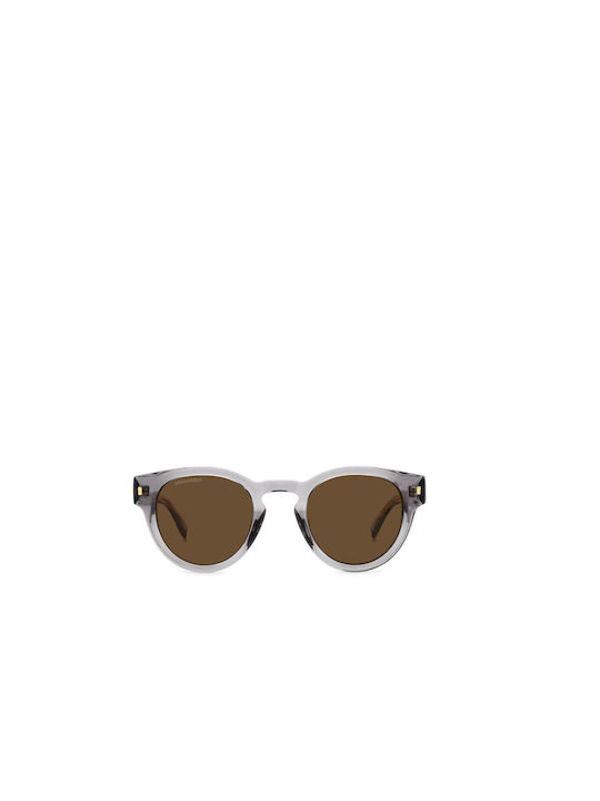 Dsquared2 Sonnenbrillen mit Gray Rahmen und Braun Linse D2 0077/S KB7/70