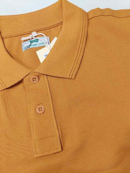 Polo Kurzarmbluse Orange