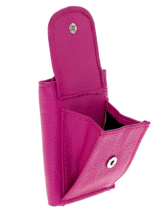 Small Leather Women's Wallet Classic with RFID Fuchsia