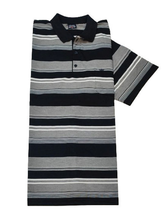 Color Colucci Bluza Bărbătească cu Mânecă Scurtă Polo Riga Grey-black