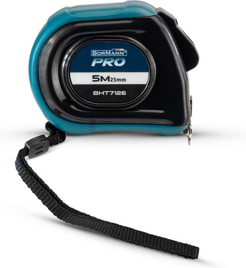 Bormann Pro BHT7126 Tape Measure with Auto-Rewind and Magnet 25mm x 5m