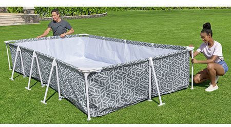 Bestway Steel Pro Swimming Pool with Metallic Frame 366x201x66cm Gray