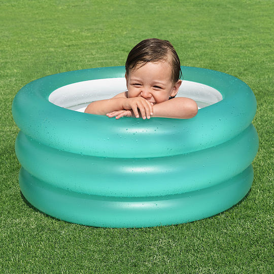 Bestway Kinder Rundes Schwimmbecken PVC 43l Aufblasbar 70x30cm Türkis