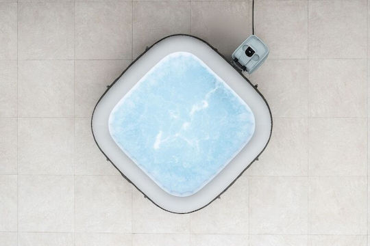 Bestway Quadratisches Schwimmbecken PVC 795l Aufblasbar mit Hydromassage 180x180x71cm Braune