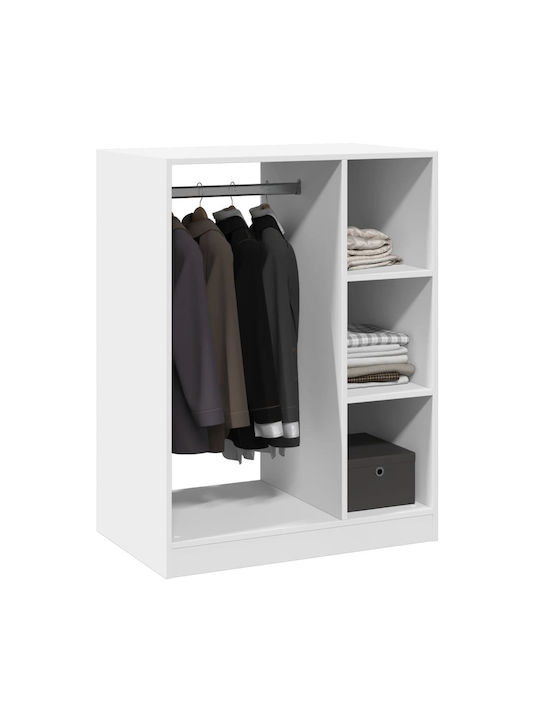 vidaXL Κρεμάστρα Δαπέδου από Ξύλο Λευκή 77x48x102cm