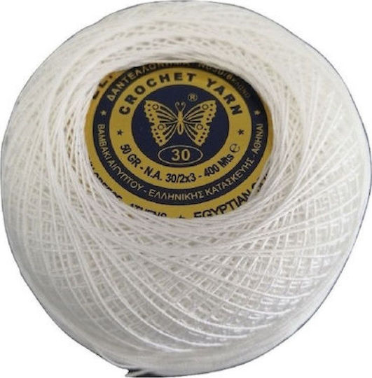 Petalouda No30 Lace Thread White 400m 50gr