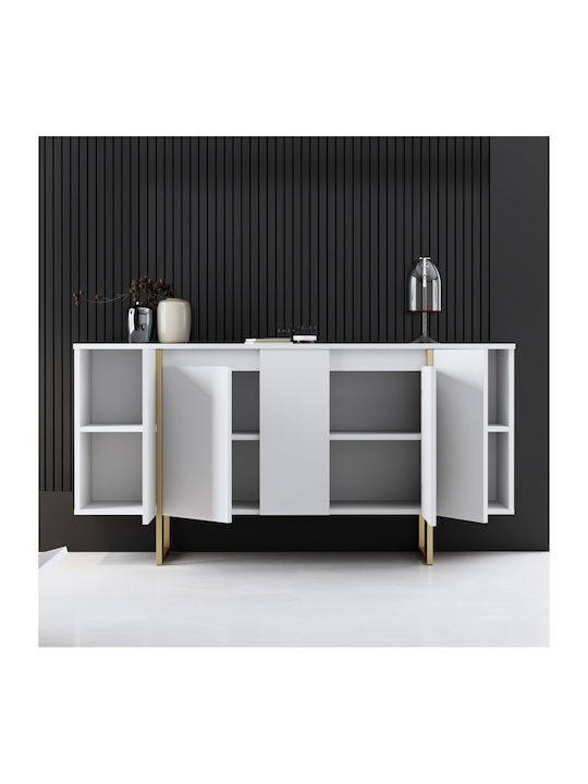 Μπουφές Luxe White - Gold 160x35x80cm