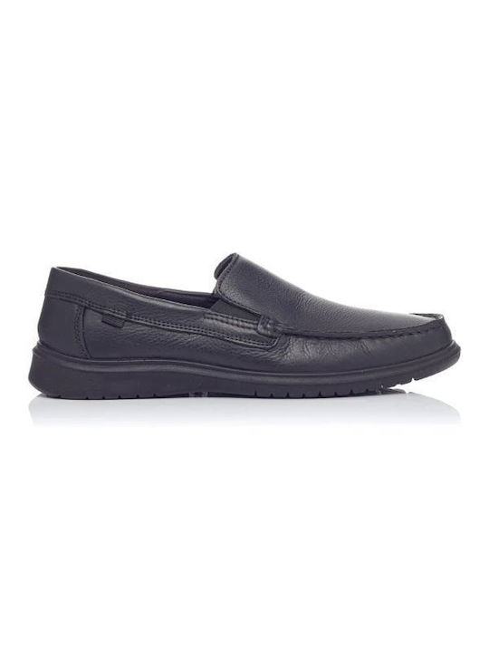 Ara Men's Leather Moccasins Black