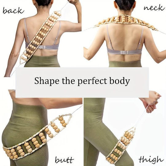 Ancient Wisdom Wooden Tool Massage for the Neck, the Back & the Body Beige