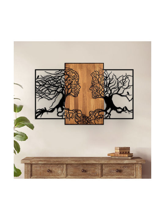 Megapap Decorativ de Perete din Lemn Tree Love 125x3x79cm 1pcs