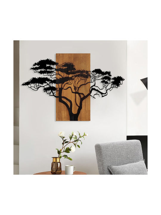 Megapap Decorativ de Perete din Lemn Acacia Tree 90x3x58cm 1pcs