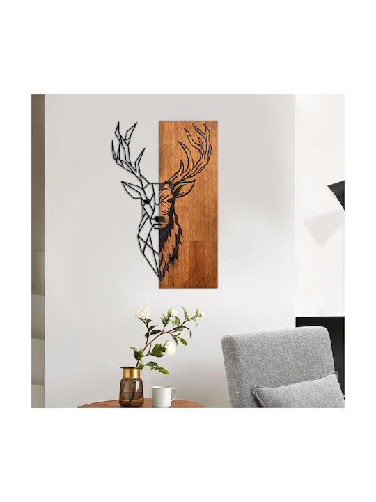 Megapap 3D Decorative made of Wooden Deer 58x3x36cm 1pcs