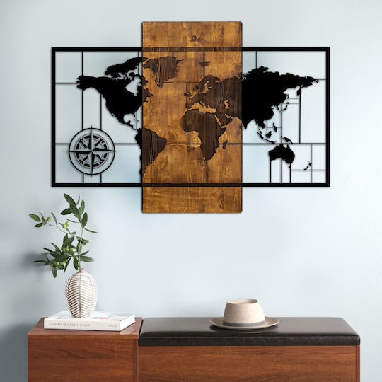 Megapap από Ξύλο World Map 85x3x58cm Megapap από Ξύλο World Map 85x3x58cm
