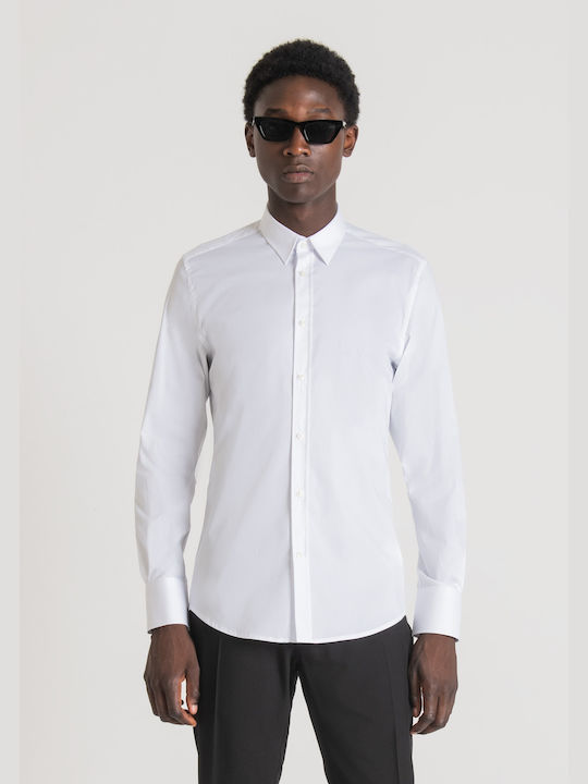 Antony Morato Men's Shirt Long Sleeve Cotton White