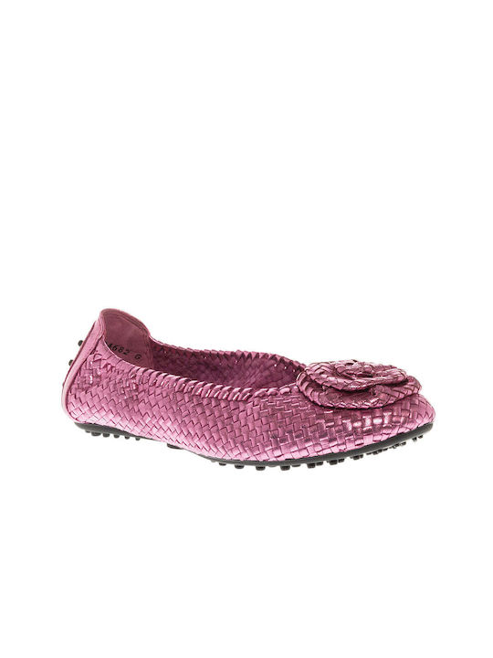 Pons Quintana Leather Ballerinas Pink