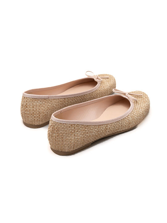 Damen Ballerinas in Beige Farbe
