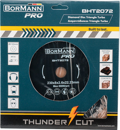 Bormann Pro BHT2070 Triangle Turbo Schneidscheibe Baumaterialien 115mm