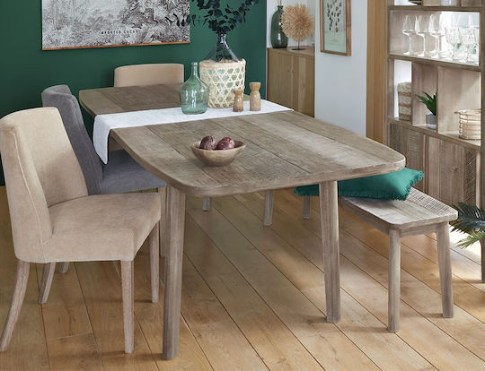 Βanila Masă Sala de mese Masa extensibilă din Lemn Masiv Magazin online 180(+80)x90x76buc