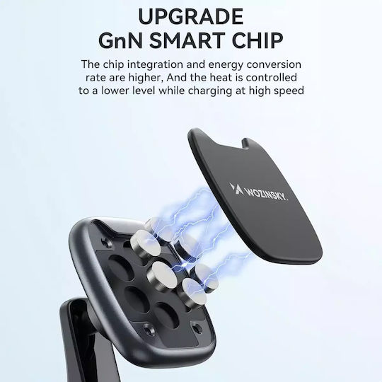 Wozinsky Car Mobile Mount with Magnet Black