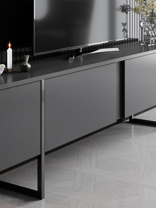 TV-Ständer Luxe Anthrazit M180xT30xH50cm