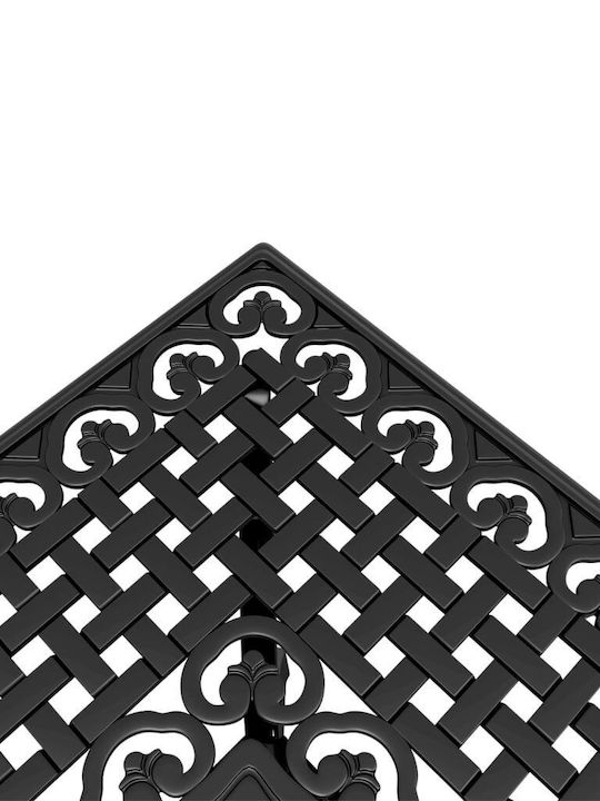 Garten- und Outdoor-Möbelsets für kleine Räume mit Sonnenschirmhalter Schwarz 3 Stück
